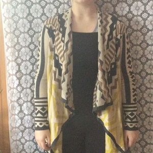 multicolored cardigan